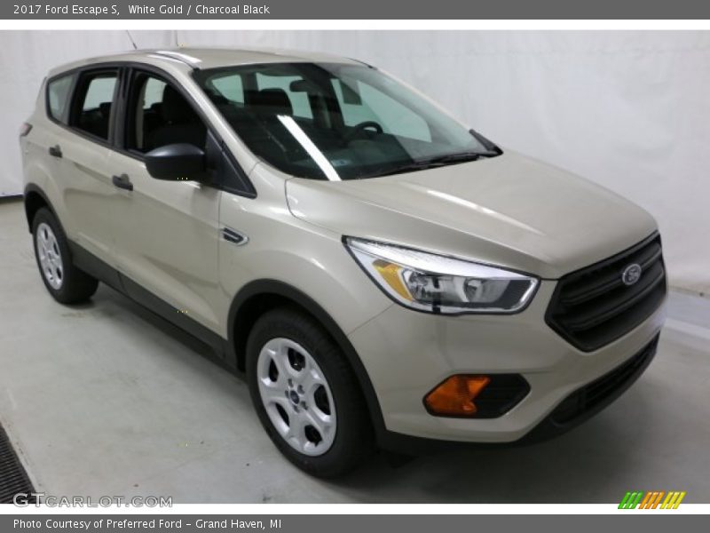 White Gold / Charcoal Black 2017 Ford Escape S