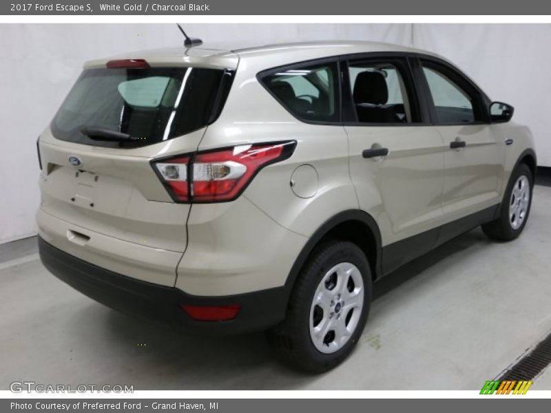 White Gold / Charcoal Black 2017 Ford Escape S
