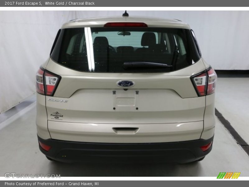 White Gold / Charcoal Black 2017 Ford Escape S