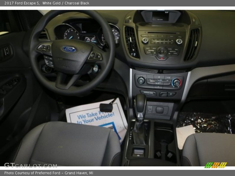 White Gold / Charcoal Black 2017 Ford Escape S