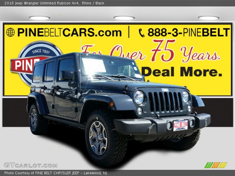 Rhino / Black 2016 Jeep Wrangler Unlimited Rubicon 4x4