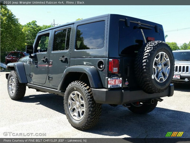 Rhino / Black 2016 Jeep Wrangler Unlimited Rubicon 4x4