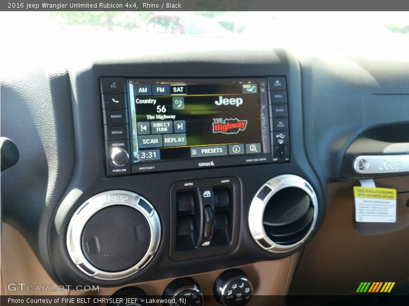 Rhino / Black 2016 Jeep Wrangler Unlimited Rubicon 4x4