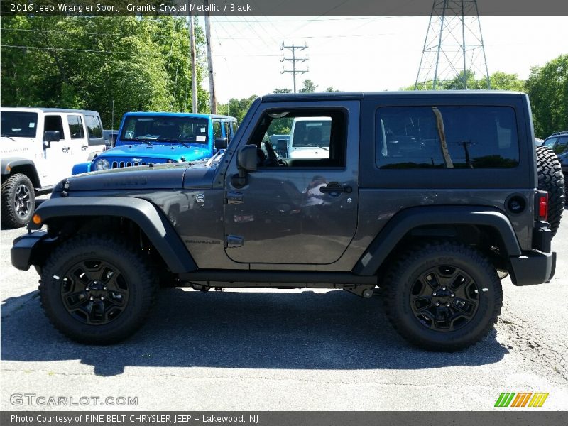 Granite Crystal Metallic / Black 2016 Jeep Wrangler Sport