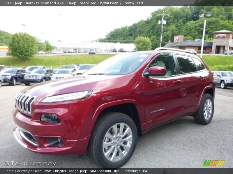 Deep Cherry Red Crystal Pearl / Brown/Pearl 2016 Jeep Cherokee Overland 4x4
