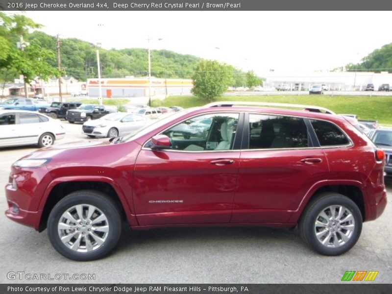 Deep Cherry Red Crystal Pearl / Brown/Pearl 2016 Jeep Cherokee Overland 4x4