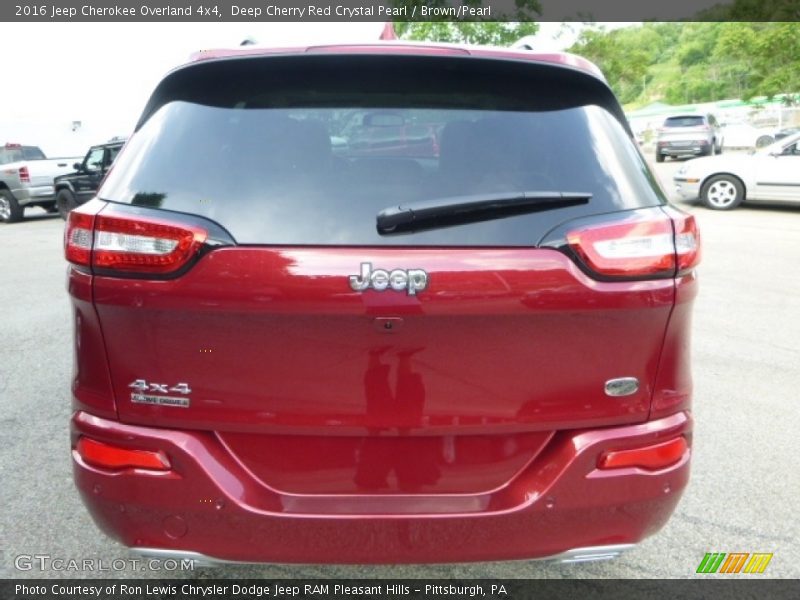 Deep Cherry Red Crystal Pearl / Brown/Pearl 2016 Jeep Cherokee Overland 4x4