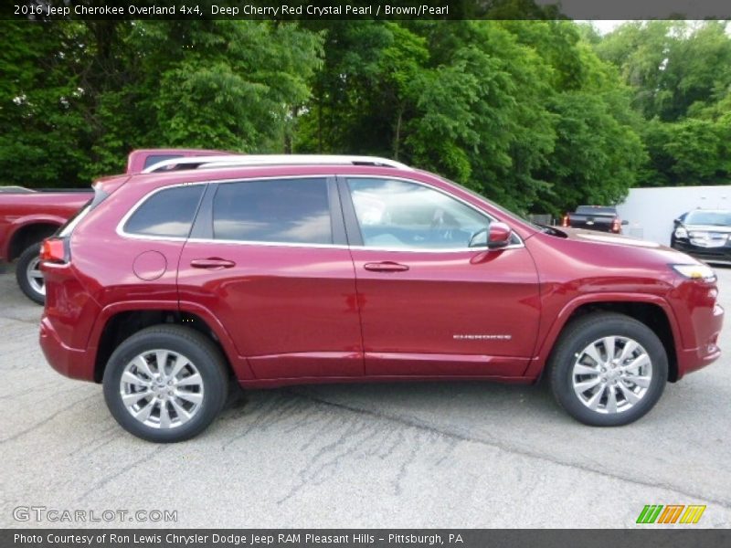 Deep Cherry Red Crystal Pearl / Brown/Pearl 2016 Jeep Cherokee Overland 4x4