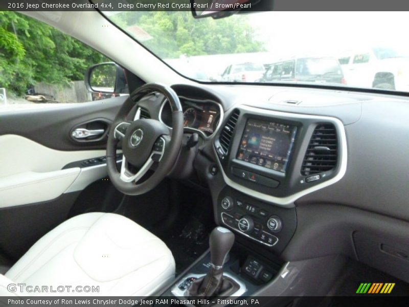 Deep Cherry Red Crystal Pearl / Brown/Pearl 2016 Jeep Cherokee Overland 4x4