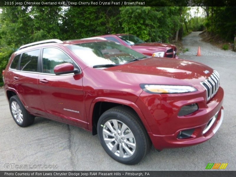Deep Cherry Red Crystal Pearl / Brown/Pearl 2016 Jeep Cherokee Overland 4x4