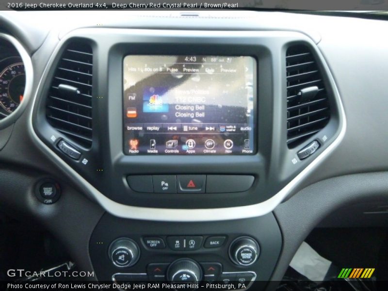 Deep Cherry Red Crystal Pearl / Brown/Pearl 2016 Jeep Cherokee Overland 4x4