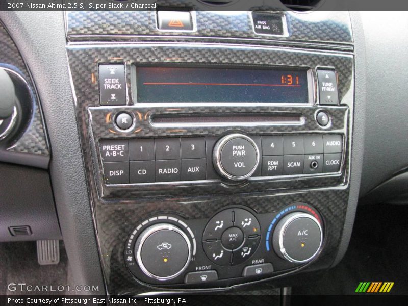 Super Black / Charcoal 2007 Nissan Altima 2.5 S