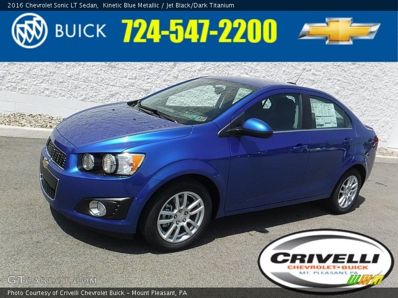 Kinetic Blue Metallic / Jet Black/Dark Titanium 2016 Chevrolet Sonic LT Sedan