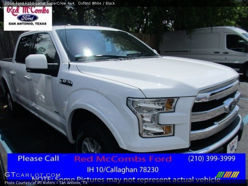 Oxford White / Black 2016 Ford F150 Lariat SuperCrew 4x4