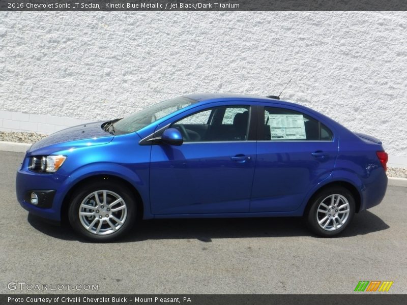 Kinetic Blue Metallic / Jet Black/Dark Titanium 2016 Chevrolet Sonic LT Sedan
