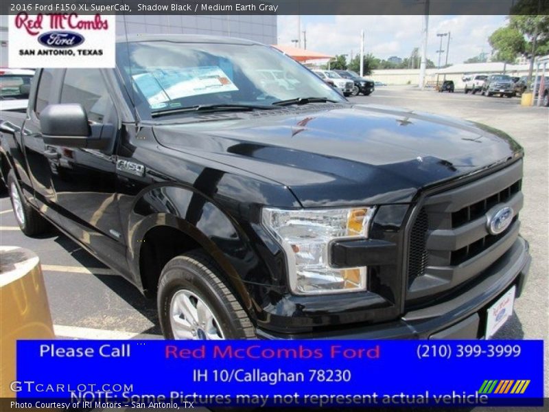 Shadow Black / Medium Earth Gray 2016 Ford F150 XL SuperCab