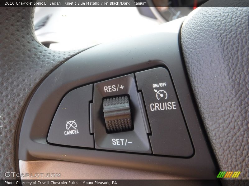 Kinetic Blue Metallic / Jet Black/Dark Titanium 2016 Chevrolet Sonic LT Sedan