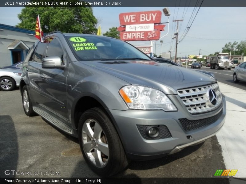 Steel Grey Metallic / Black 2011 Mercedes-Benz ML 350 4Matic