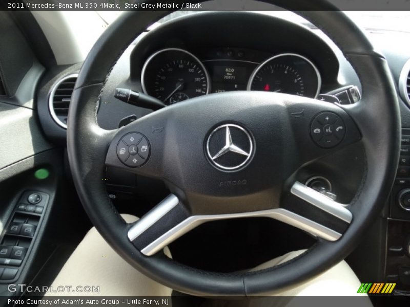 Steel Grey Metallic / Black 2011 Mercedes-Benz ML 350 4Matic