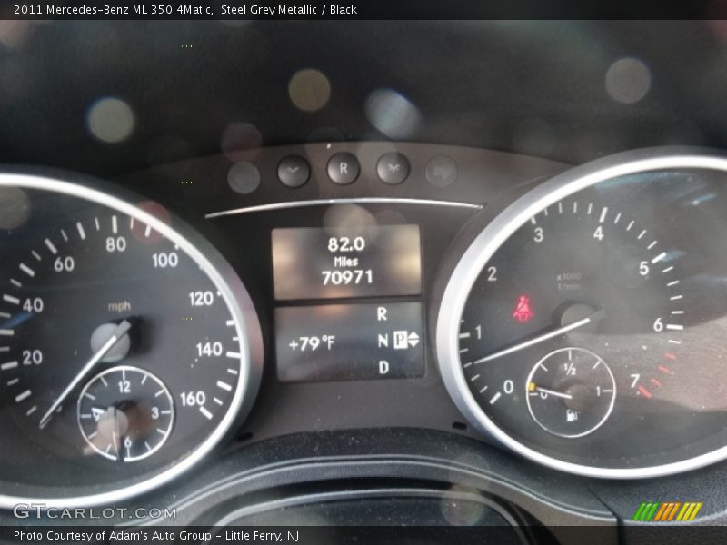 Steel Grey Metallic / Black 2011 Mercedes-Benz ML 350 4Matic