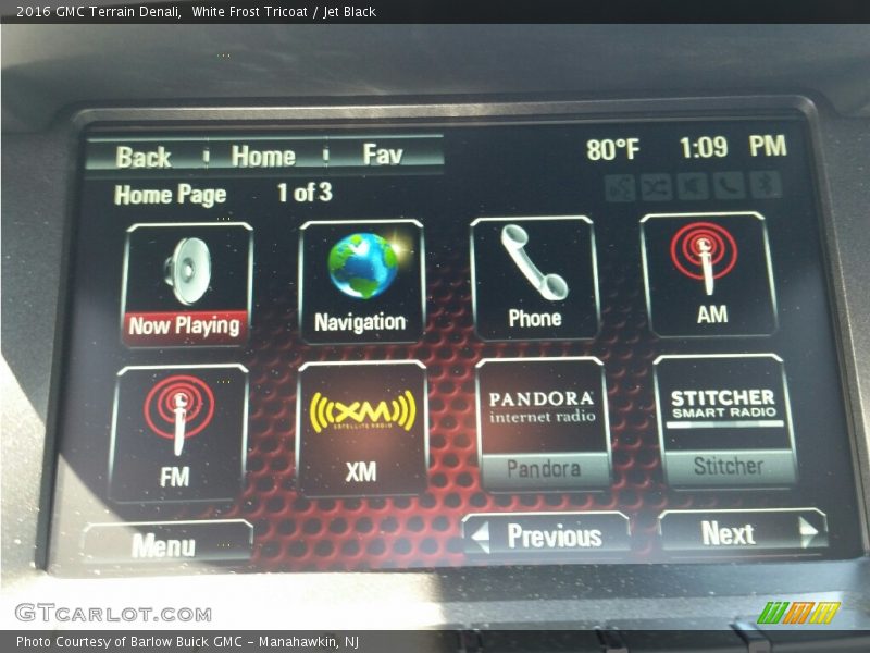 White Frost Tricoat / Jet Black 2016 GMC Terrain Denali