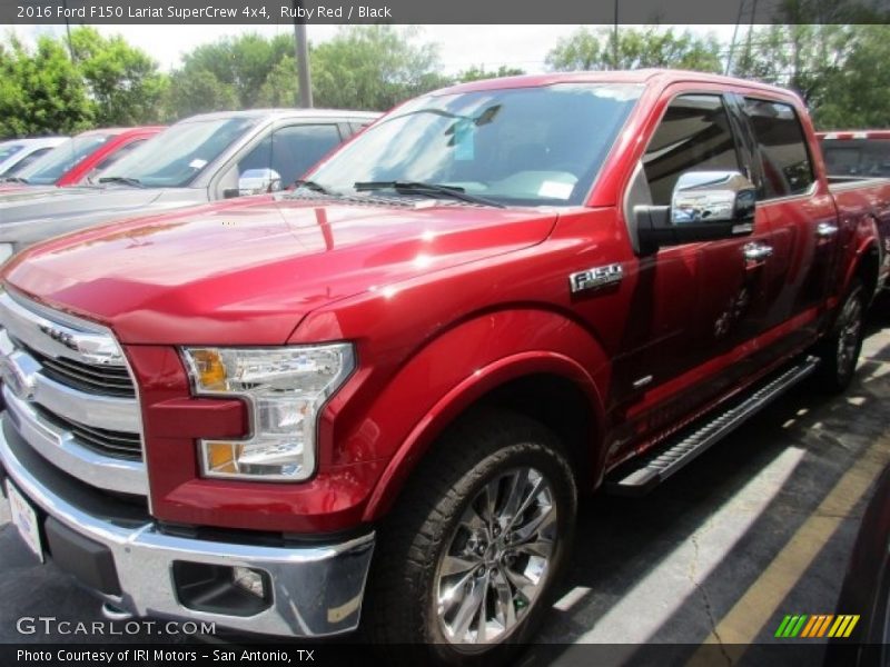 Ruby Red / Black 2016 Ford F150 Lariat SuperCrew 4x4