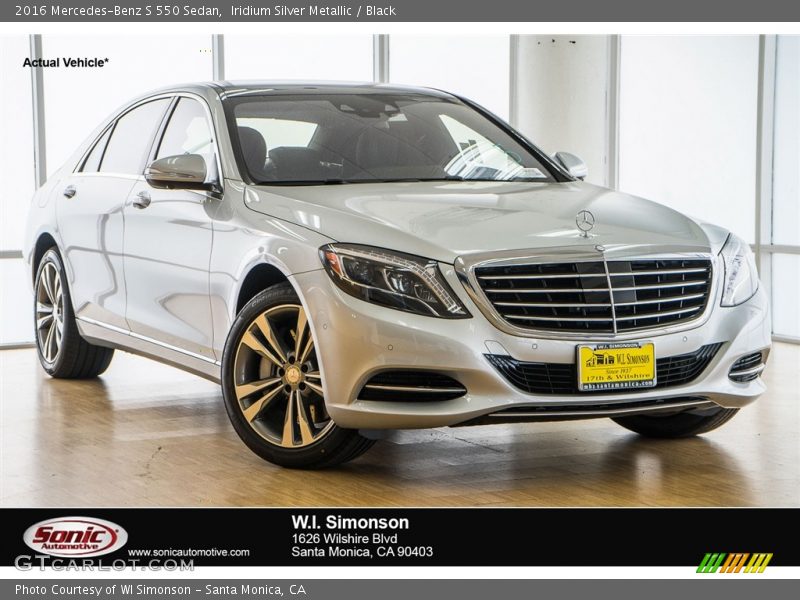 Iridium Silver Metallic / Black 2016 Mercedes-Benz S 550 Sedan