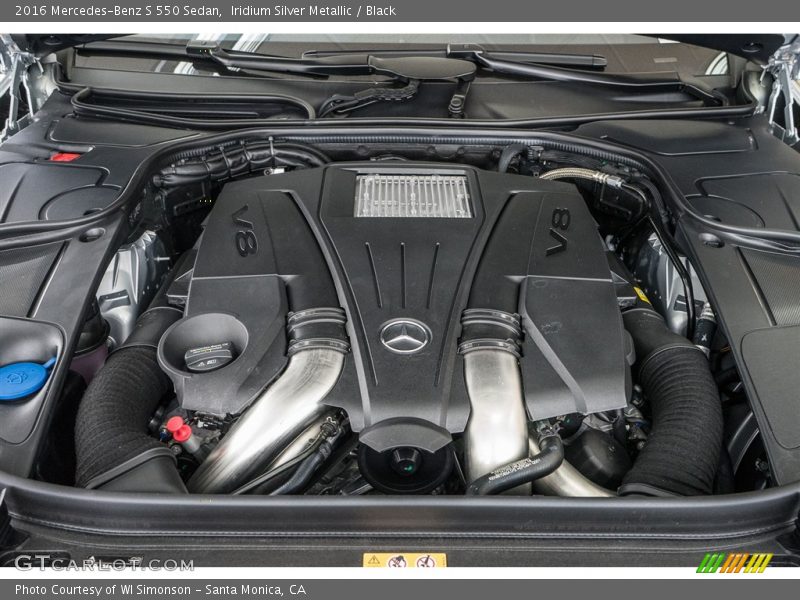 Iridium Silver Metallic / Black 2016 Mercedes-Benz S 550 Sedan