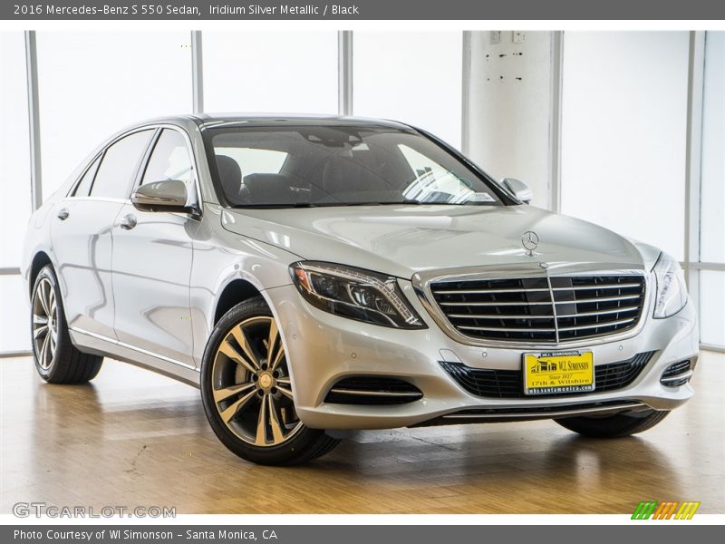 Iridium Silver Metallic / Black 2016 Mercedes-Benz S 550 Sedan