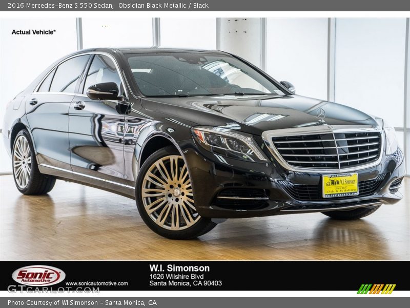 Obsidian Black Metallic / Black 2016 Mercedes-Benz S 550 Sedan