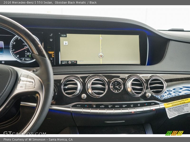 Obsidian Black Metallic / Black 2016 Mercedes-Benz S 550 Sedan