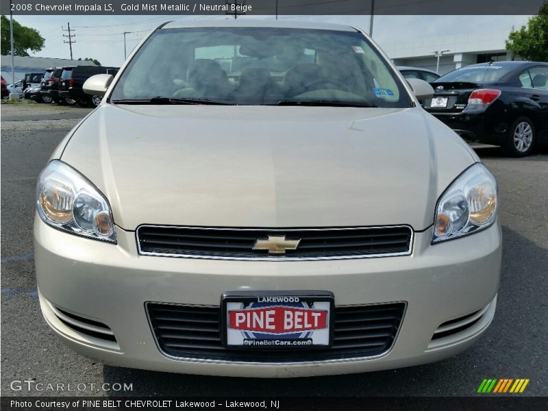 Gold Mist Metallic / Neutral Beige 2008 Chevrolet Impala LS