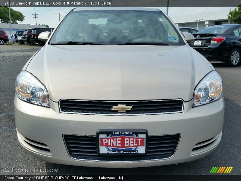 Gold Mist Metallic / Neutral Beige 2008 Chevrolet Impala LS