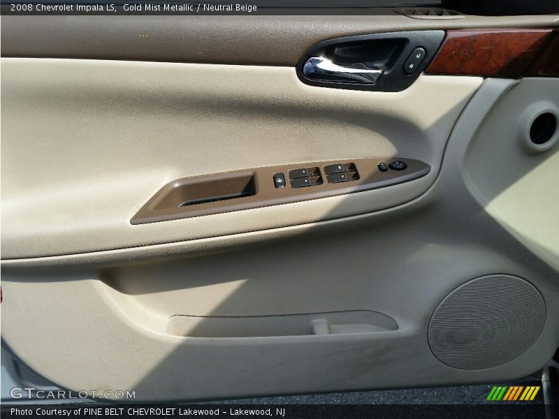 Gold Mist Metallic / Neutral Beige 2008 Chevrolet Impala LS