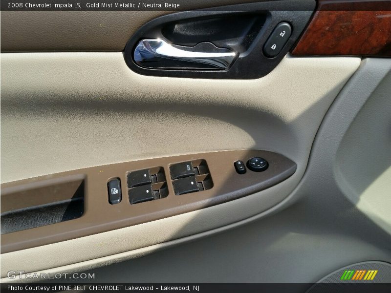 Gold Mist Metallic / Neutral Beige 2008 Chevrolet Impala LS