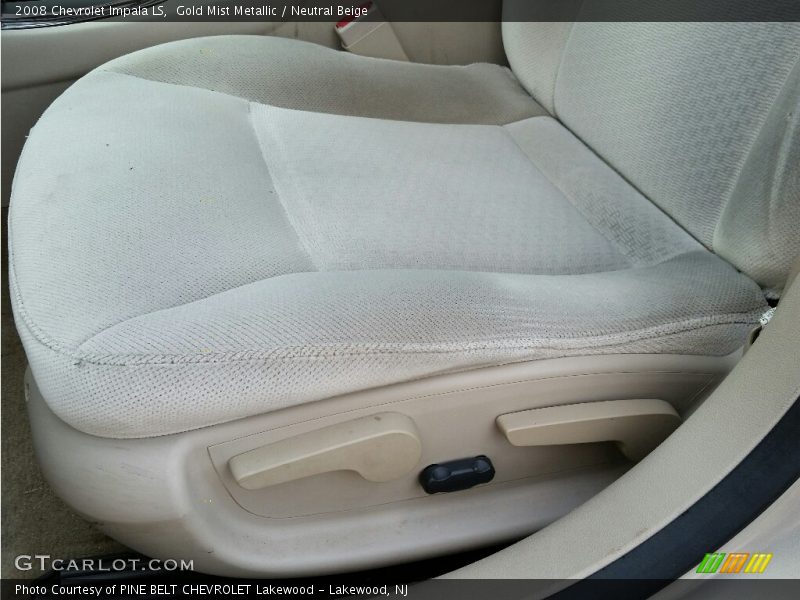 Gold Mist Metallic / Neutral Beige 2008 Chevrolet Impala LS