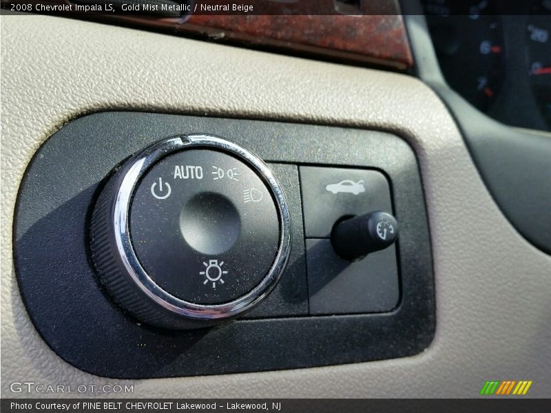 Gold Mist Metallic / Neutral Beige 2008 Chevrolet Impala LS