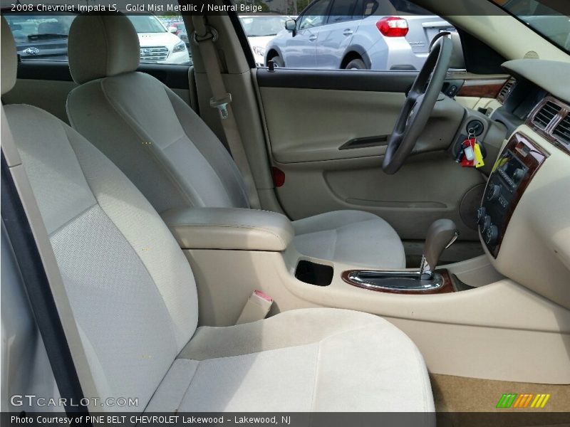 Gold Mist Metallic / Neutral Beige 2008 Chevrolet Impala LS