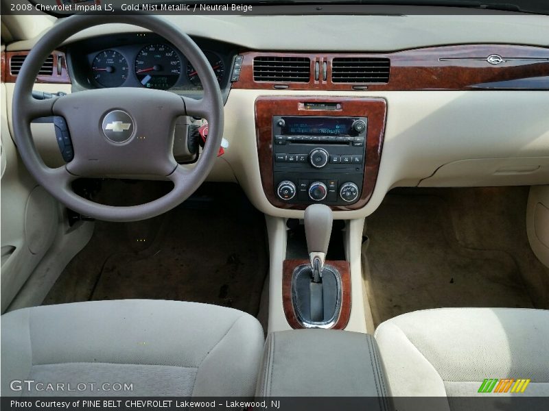Gold Mist Metallic / Neutral Beige 2008 Chevrolet Impala LS