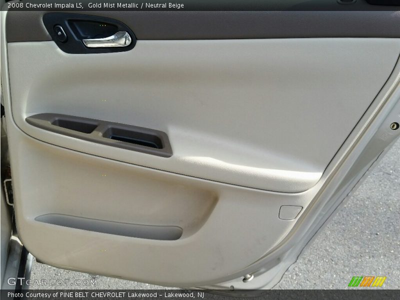 Gold Mist Metallic / Neutral Beige 2008 Chevrolet Impala LS