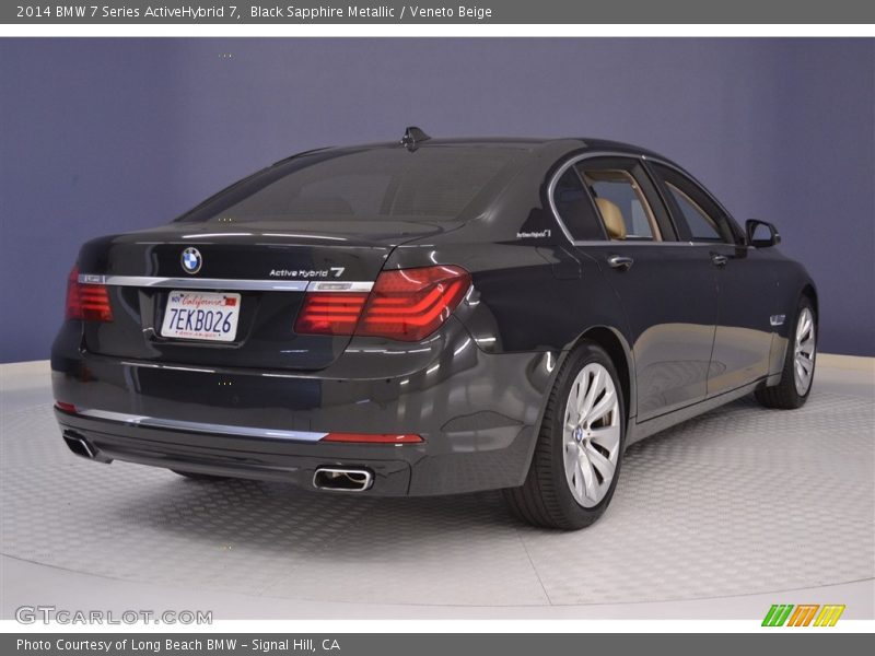Black Sapphire Metallic / Veneto Beige 2014 BMW 7 Series ActiveHybrid 7