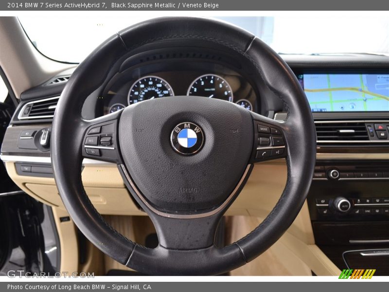 Black Sapphire Metallic / Veneto Beige 2014 BMW 7 Series ActiveHybrid 7