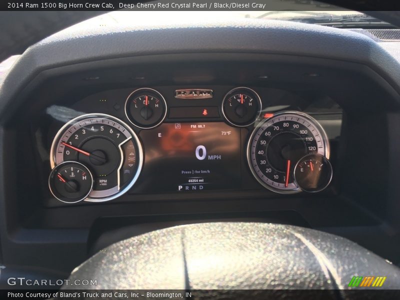 Deep Cherry Red Crystal Pearl / Black/Diesel Gray 2014 Ram 1500 Big Horn Crew Cab