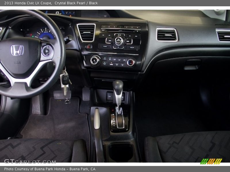 Crystal Black Pearl / Black 2013 Honda Civic LX Coupe