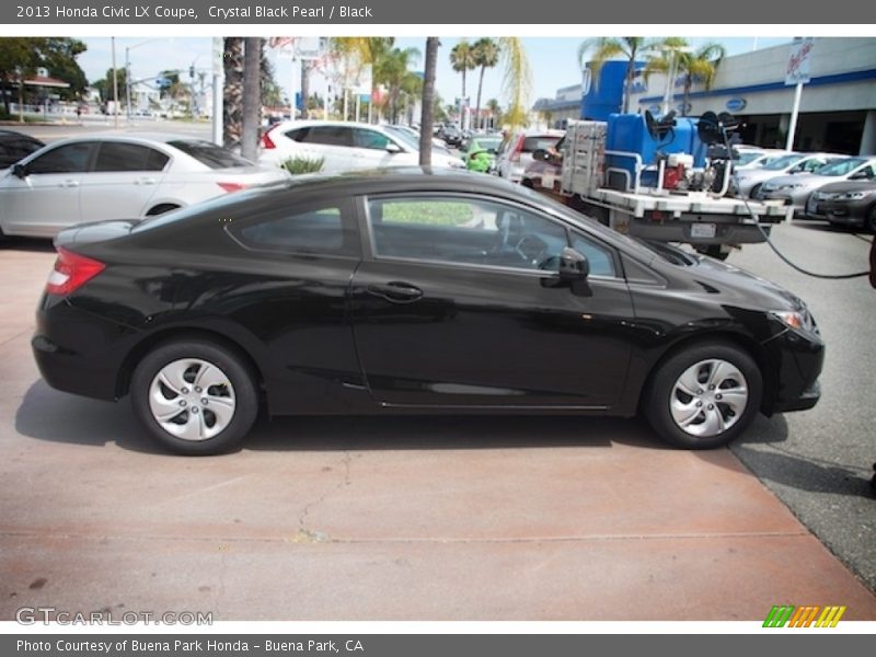Crystal Black Pearl / Black 2013 Honda Civic LX Coupe