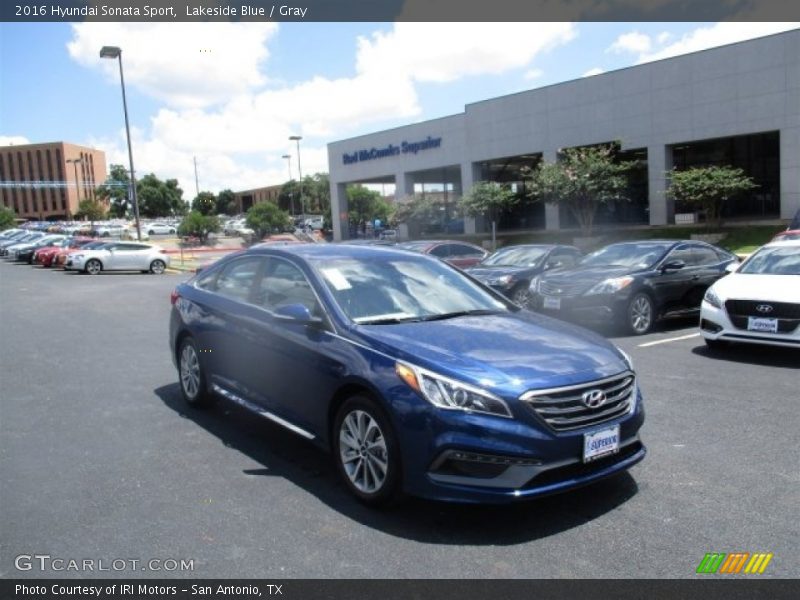 Lakeside Blue / Gray 2016 Hyundai Sonata Sport