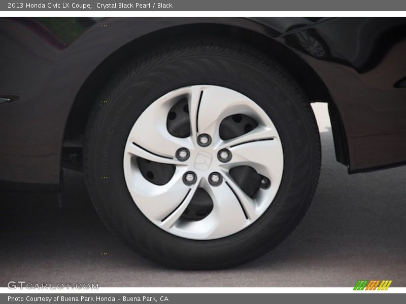 Crystal Black Pearl / Black 2013 Honda Civic LX Coupe
