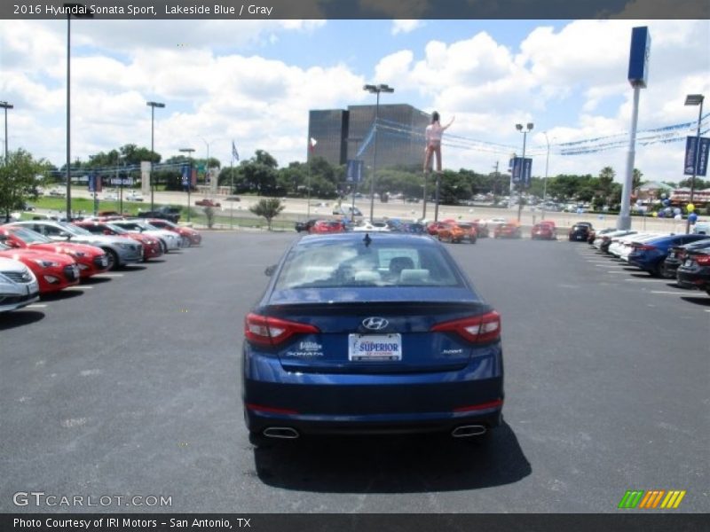 Lakeside Blue / Gray 2016 Hyundai Sonata Sport