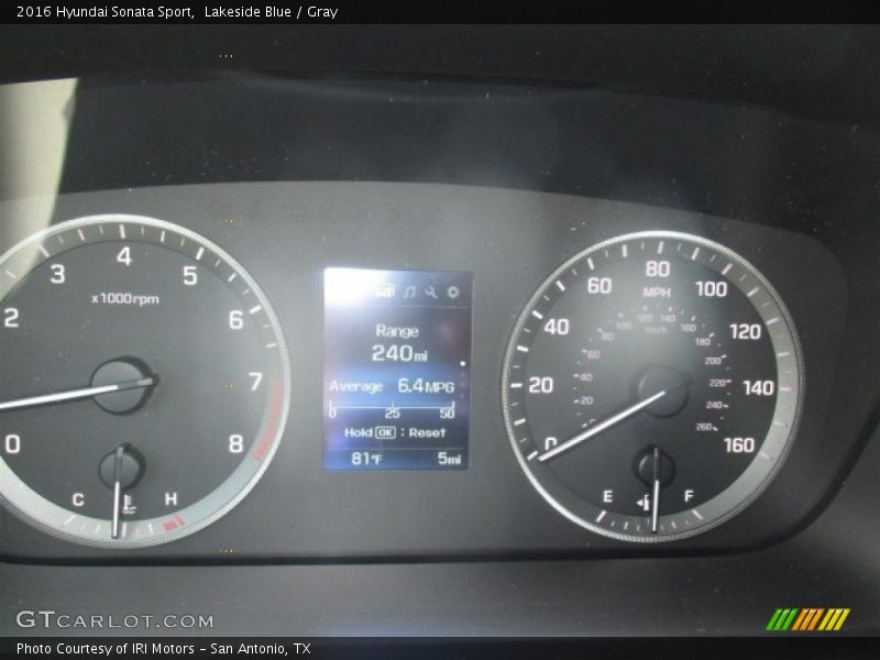 Lakeside Blue / Gray 2016 Hyundai Sonata Sport