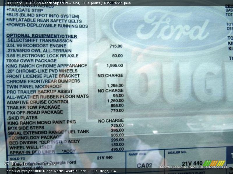 Blue Jeans / King Ranch Java 2016 Ford F150 King Ranch SuperCrew 4x4